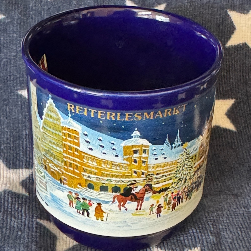 Blue and White Ceramic Art Piece